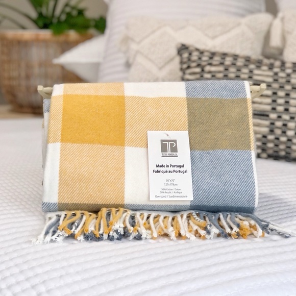 Texteis Penedo Fine Linen Bohemian Throw Blanket - Picture 6 of 12